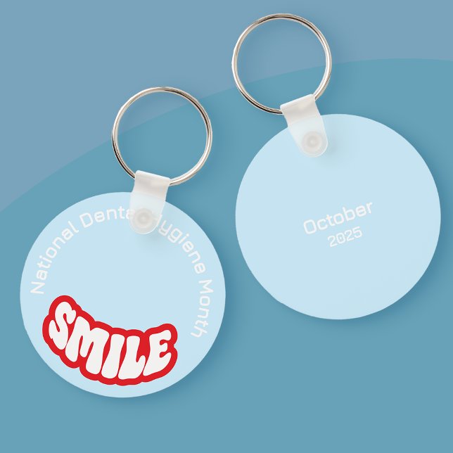 Nyckelring/ månad för nationell tandhygien nyckelring (dental hygenist keyring)