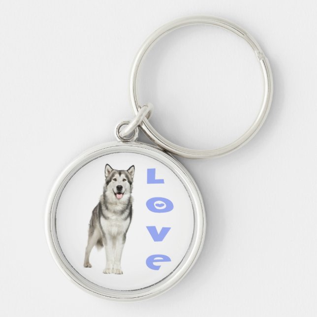 Nyckelring med Alaskan Malamute-valp (Framsidan)