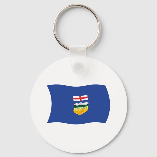 Nyckelring med Albertas flagga (Framsida)
