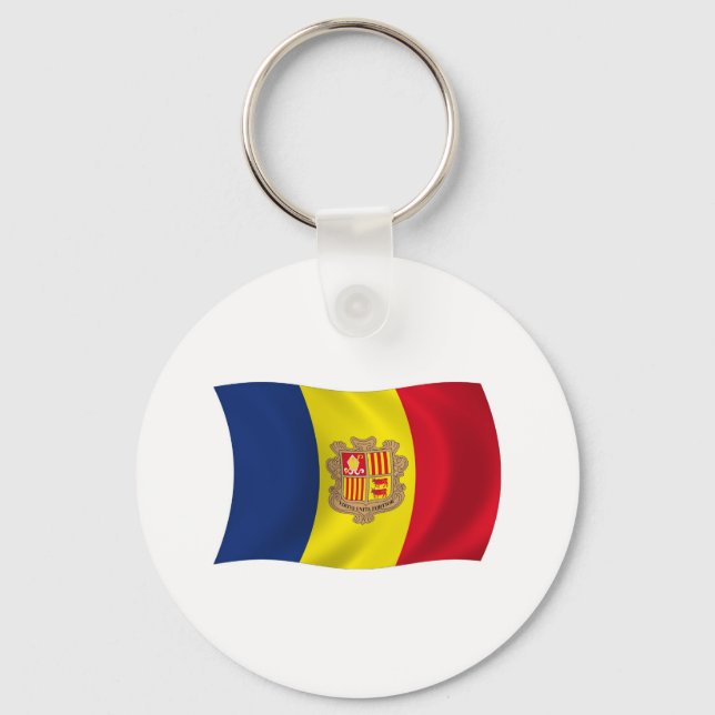 Nyckelring med Andorras flagga (Framsida)