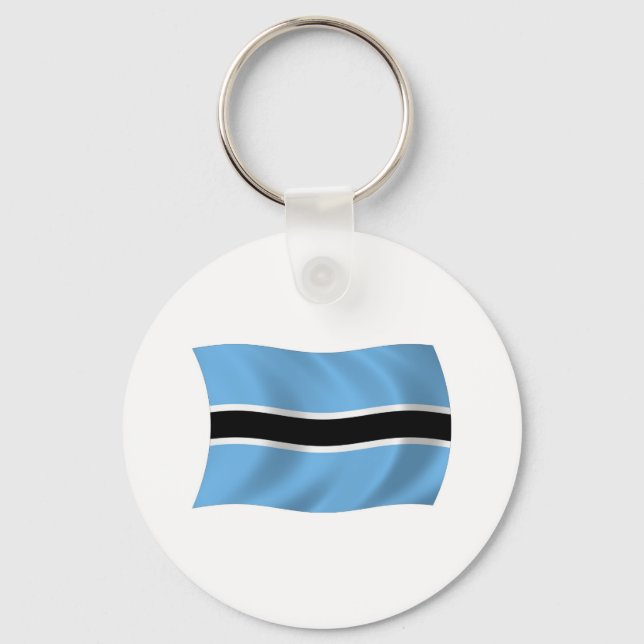 Nyckelring med Botswanas flagga (Framsida)