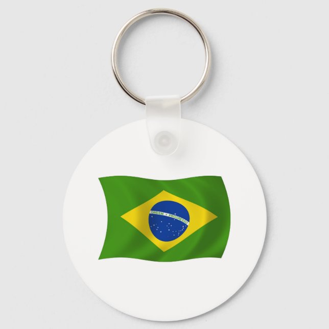 Nyckelring med Brasiliens flagga (Framsida)