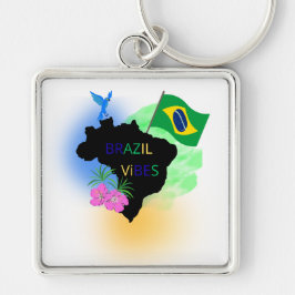 Nyckelring med Brasiliens flagga – Stilig & Resmin