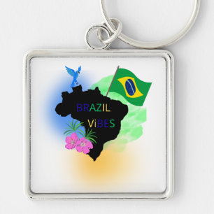 Nyckelring med Brasiliens flagga – Stilig & Resmin