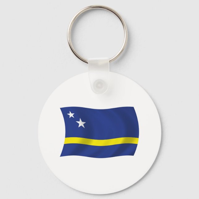 Nyckelring med Curacaos flagga (Framsida)