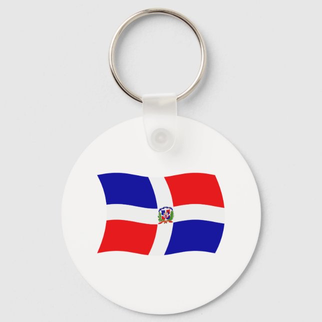 Nyckelring med Dominikanska republikens flagga (Framsida)