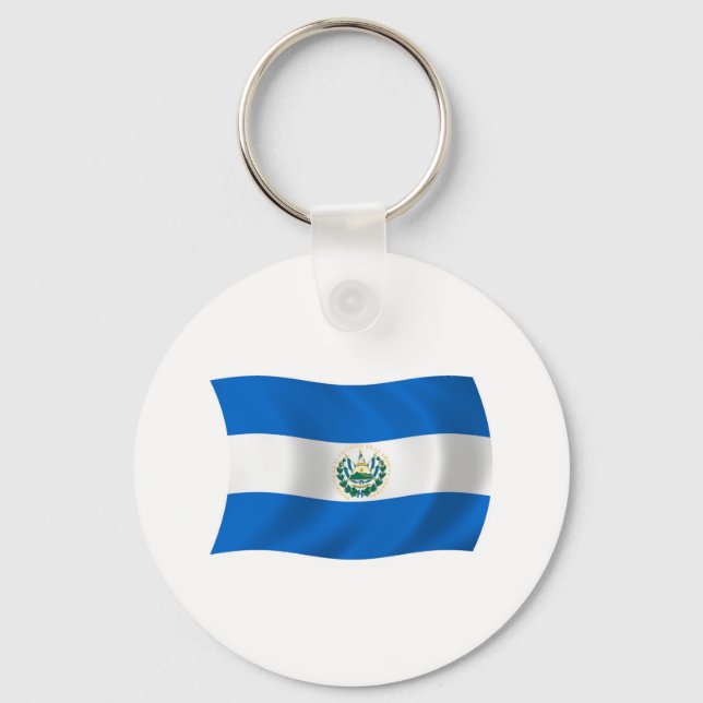 Nyckelring med El Salvadors flagga (Framsida)