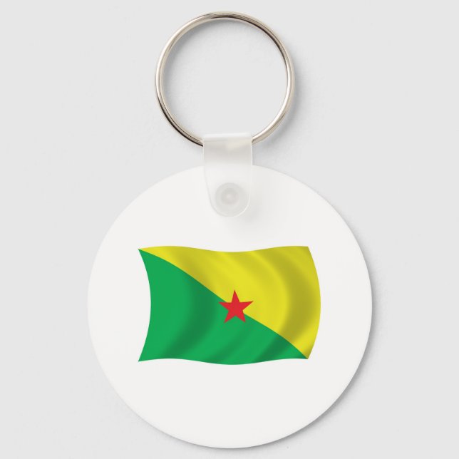 Nyckelring med flagga för Franska Guyana (Framsida)