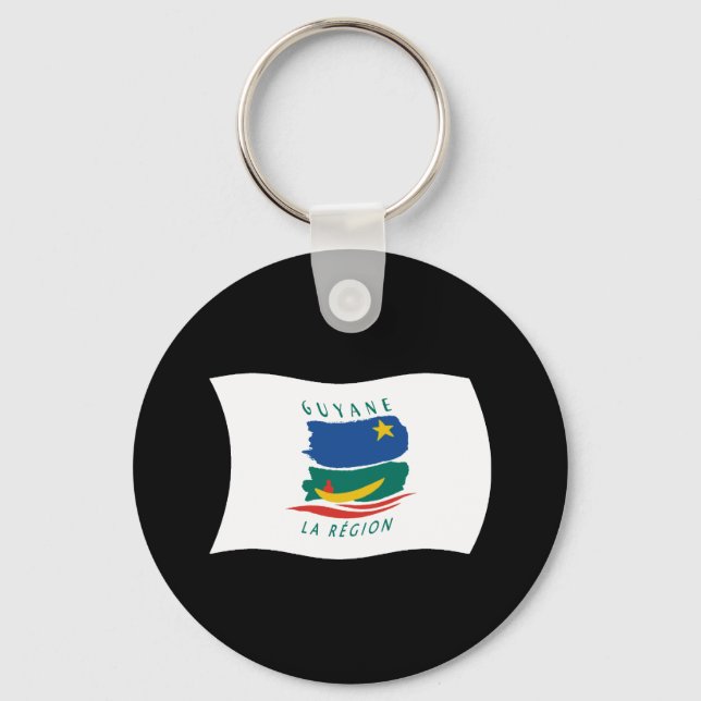 Nyckelring med flagga för Franska Guyana (Framsida)