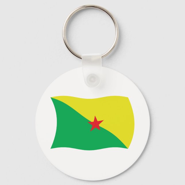 Nyckelring med flagga för Franska Guyana (Framsida)