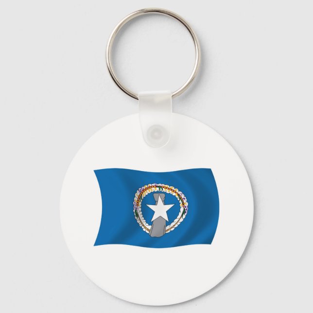 Nyckelring med flagga för Nordmarianerna (Framsida)