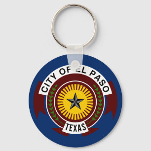 Nyckelring med flagga för staden El Paso, Texas