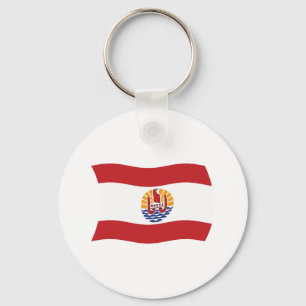Nyckelring med flagga från Franska Polynesien