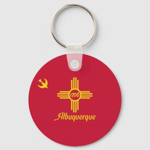 Nyckelring med flaggan för Albuquerque, New Mexico