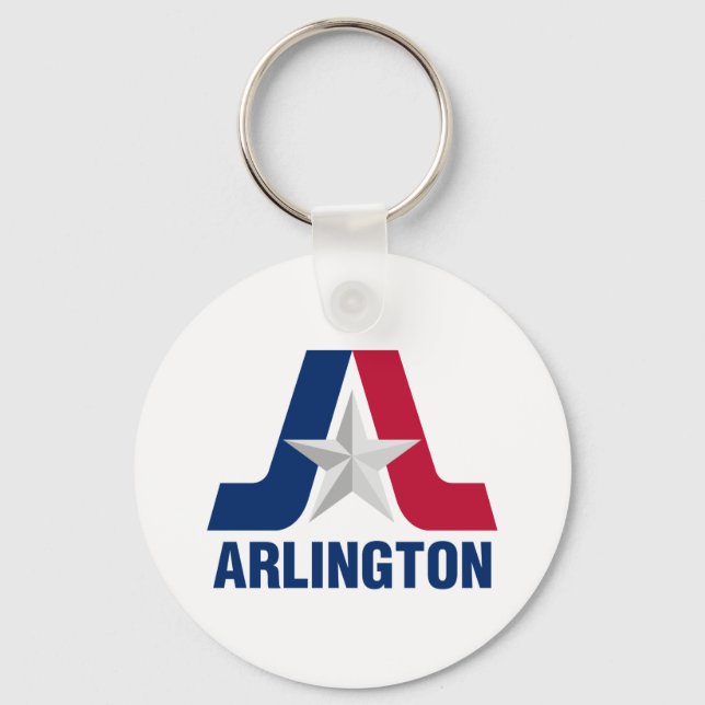 Nyckelring med flaggan för Arlington, Texas (Framsida)