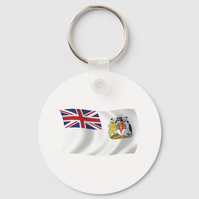 Nyckelring med flaggan för Brittiska Antarktis (Framsida)