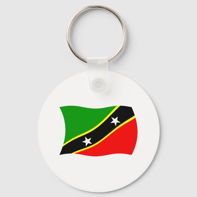 Nyckelring med flaggan för Saint Kitts och Nevis (Framsida)