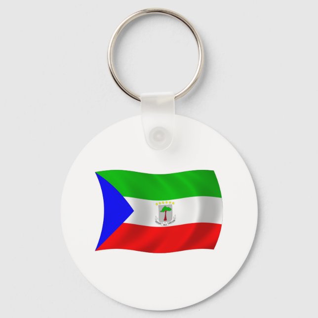 Nyckelring med flaggmotiv från Ekvatorialguinea (Framsida)
