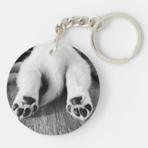 Nyckelring med foto av Golden Retriever, svart och