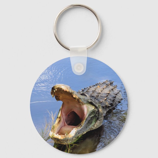 Nyckelring med gapande alligator (Framsida)