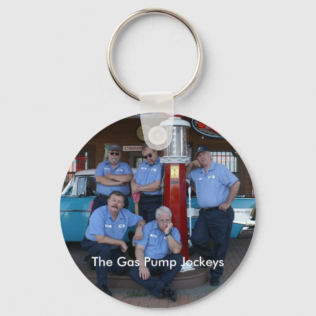 Nyckelring med gastump-jockeys-foto (Framsida)