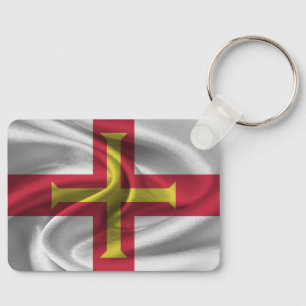 Nyckelring med Guernsey-flaggans motiv