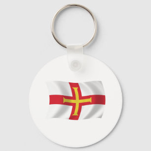 Nyckelring med Guernseys flagga