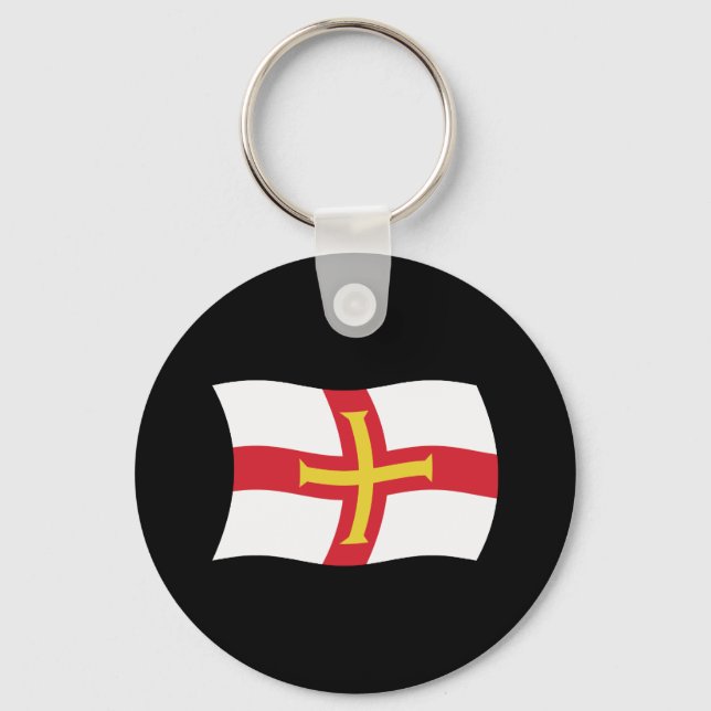 Nyckelring med Guernseys flagga (Framsida)
