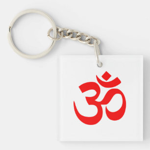 Nyckelring med hinduiskt symbol för Om