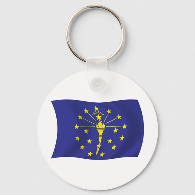 Nyckelring med Indianas flagga (Framsida)