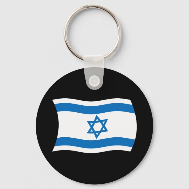 Nyckelring med Israels flagga (Framsida)