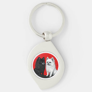 Nyckelring med Japansk Spitz Hund - Gåva till hund