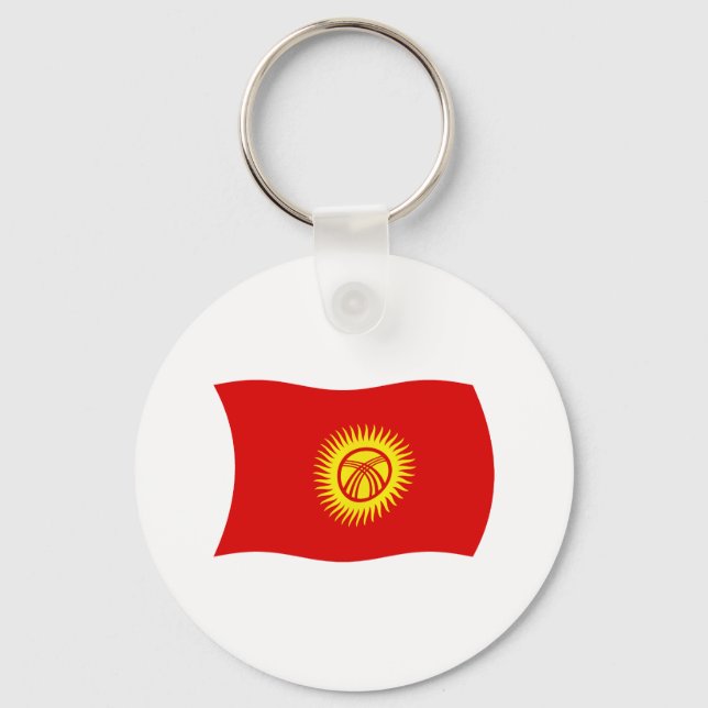 Nyckelring med Kirgiziska republikens flagga (Framsida)