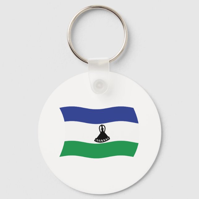 Nyckelring med Lesothos flagga (Framsida)