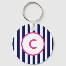 Nyckelring med navystripemonogram