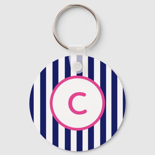 Nyckelring med navystripemonogram (Framsida)