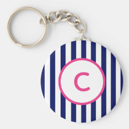 Nyckelring med navystripemonogram