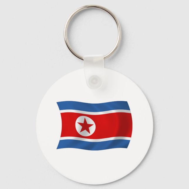 Nyckelring med Nordkoreas flagga (Framsida)