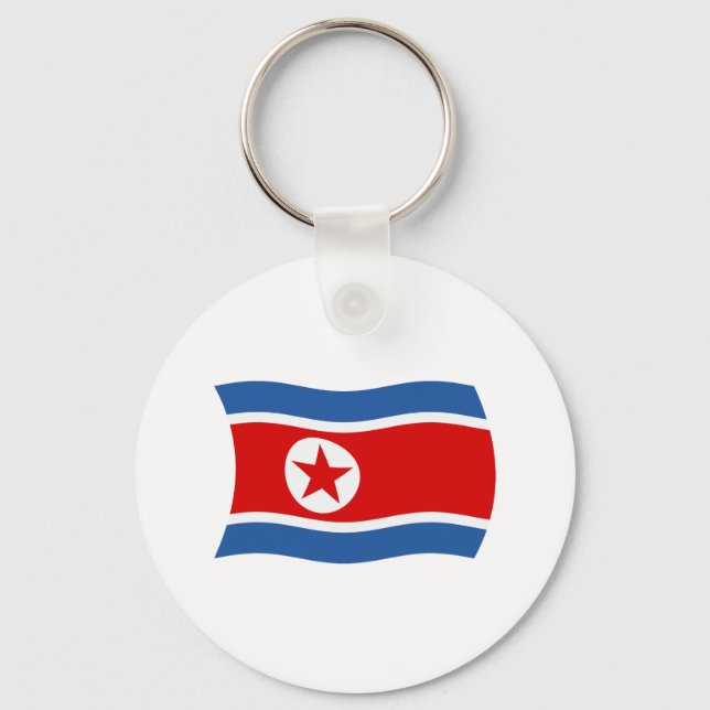 Nyckelring med Nordkoreas flagga (Framsida)