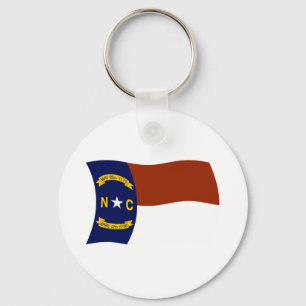 Nyckelring med North Carolinas flagga