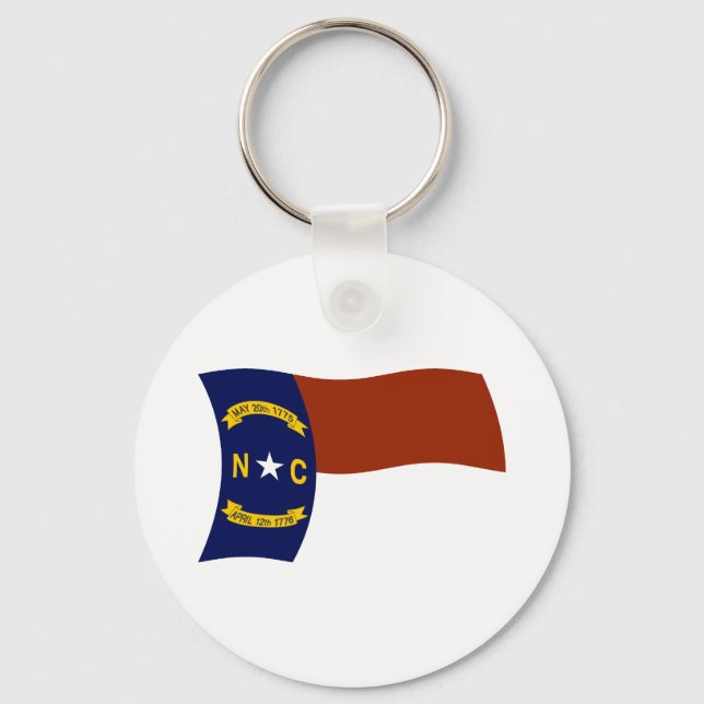 Nyckelring med North Carolinas flagga (Framsida)