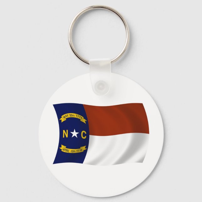 Nyckelring med North Carolinas flagga (Framsida)