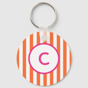 Nyckelring med Orange Rand Monogram