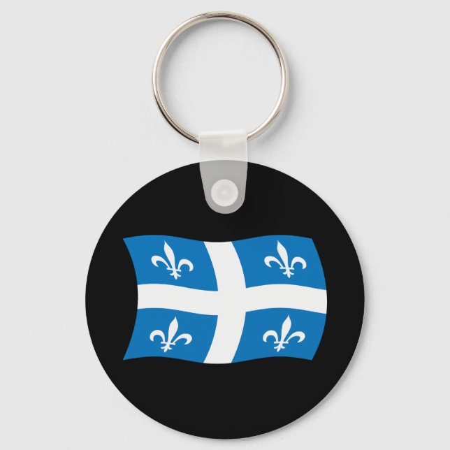 Nyckelring med Québecs flagga (Framsida)