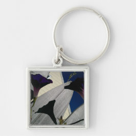 Nyckelring med Rosa-Lilor blommor