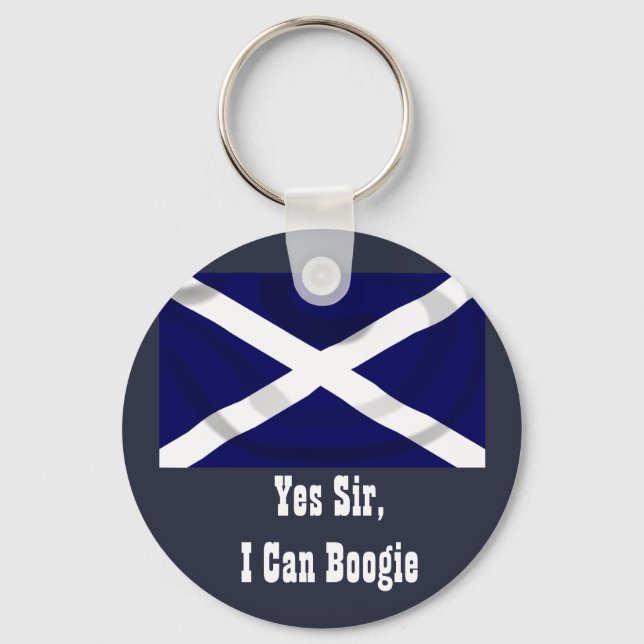 Nyckelring med Scottish flagga Ja Herr I Can Boogi (Framsida)