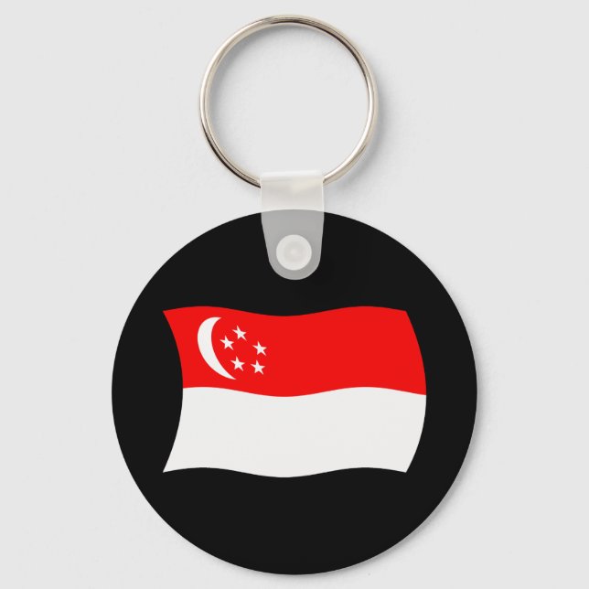 Nyckelring med Singapores flagga (Framsida)