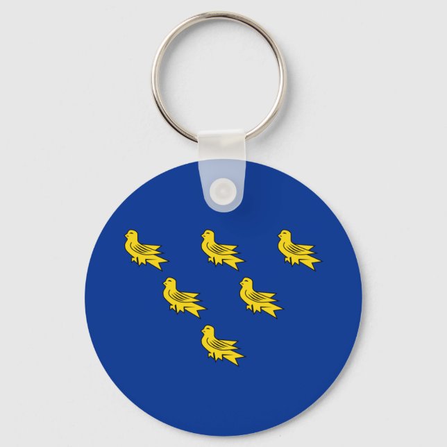 Nyckelring med Sussexflagga (Framsida)