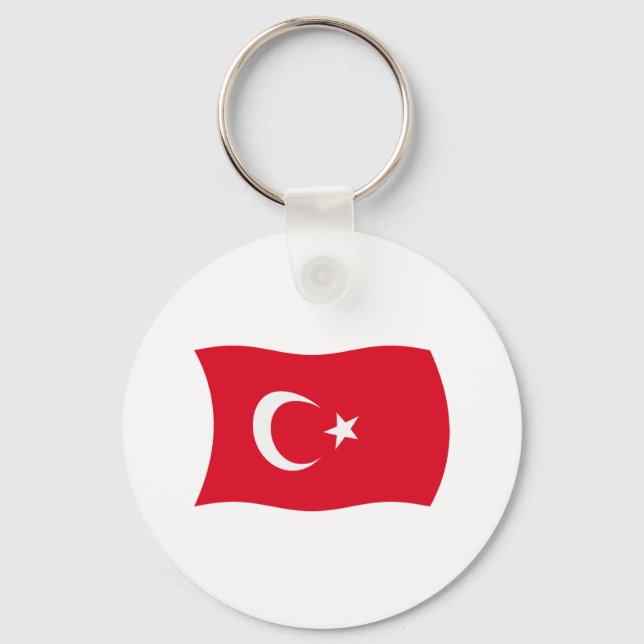 Nyckelring med turkisk flagga (Framsida)