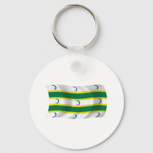 Nyckelring med Turkmenska flaggan